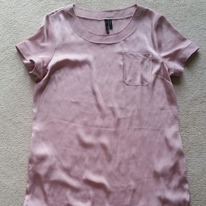 Long pink tee size large